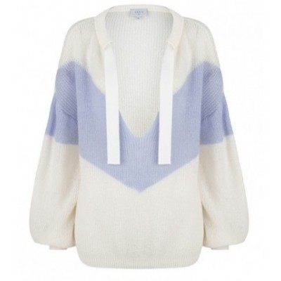 Dante 6 Phoebe Colourblock Sweater - Cool White Dante 6 Phoebe Colourblock Sweater - Cool White